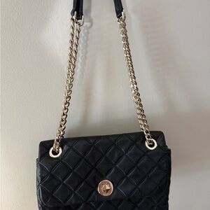 Kate Spade Black Quilted Canvas Convertible Shoulder Bag